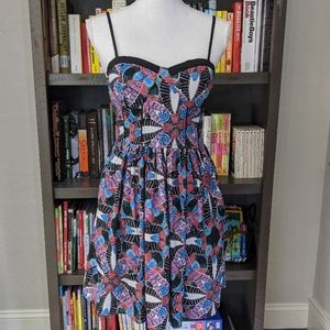 Band of Gypsies Bustier Fit & Flare Pocket Dress M